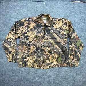 Underbrush Forest Floor Camouflage Jacket Men's Medium‎ Full Zip Lightweight